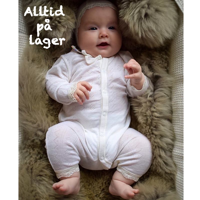 Joha ❤️ Heldrakt i ull/silke med blonder Off-white
