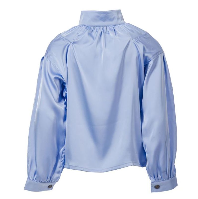 Salto - Skjorte til bunad/festdrakt Jente Lys Blå